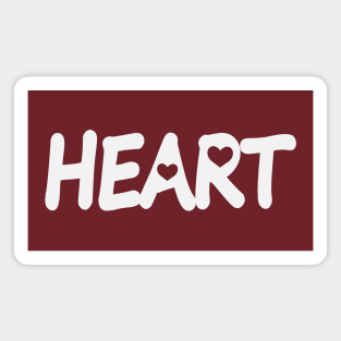 Heart typographic logo design Magnet